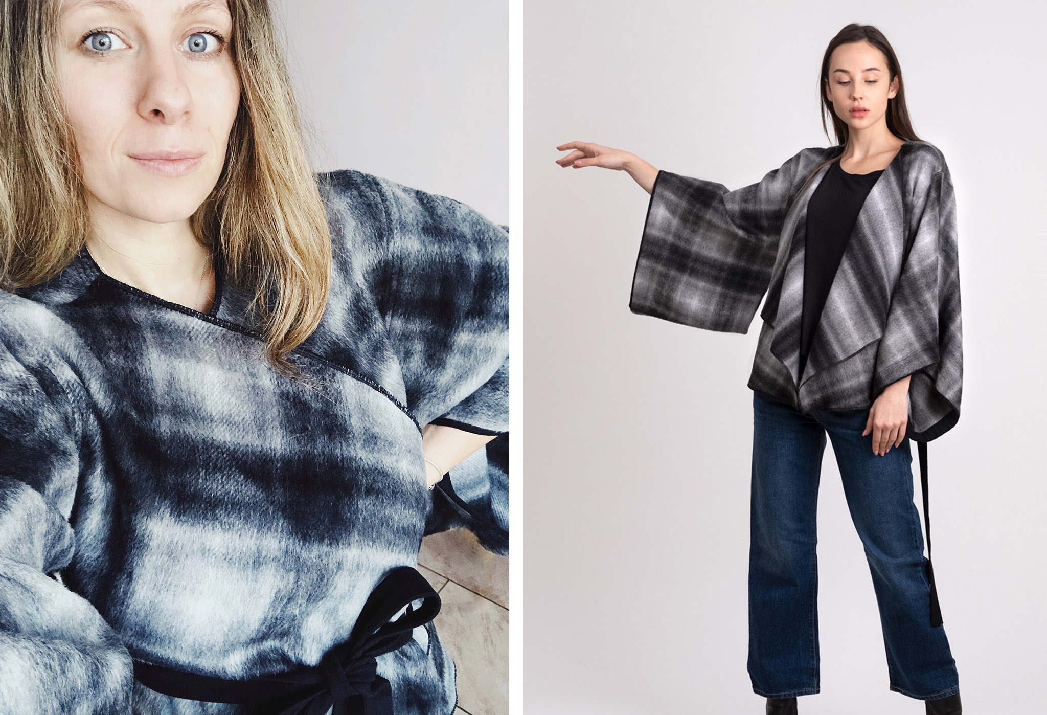 kimono damskie wełniane